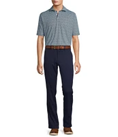 Hart Schaffner Marx Short Sleeve Luxury Performance Leaf Geo Polo Shirt