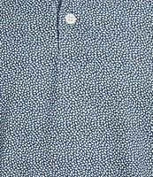 Hart Schaffner Marx Short Sleeve Luxury Performance Leaf Geo Polo Shirt