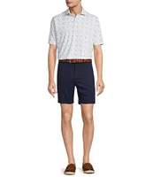 Hart Schaffner Marx Short Sleeve Luxury Performance Mosaic Polo Shirt