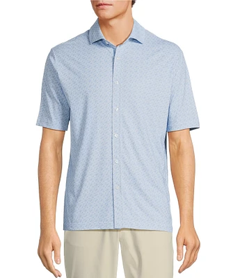 Hart Schaffner Marx Short Sleeve Luxury Performance Seashell Coatfront Shirt