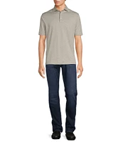 Hart Schaffner Marx Short Sleeve Luxury Performance Texture Polo Shirt