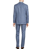 Hart Schaffner Marx Solid Blue Classic Fit Wool Blend 2-Piece Suit