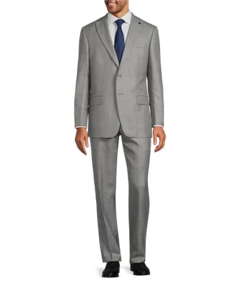 Hart Schaffner Marx Solid Classic Fit Wool Blend 2-Piece Suit