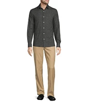 Hart Schaffner Marx State Street Essentials Albini 4FLEX Long Sleeve Solid Coat Front Shirt