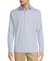 Hart Schaffner Marx State Street Essentials Long Sleeve Solid Albini Knit 4Flex Coatfront Shirt