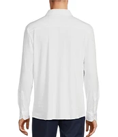 Hart Schaffner Marx State Street Essentials Long Sleeve Solid Albini Knit 4Flex Coatfront Shirt