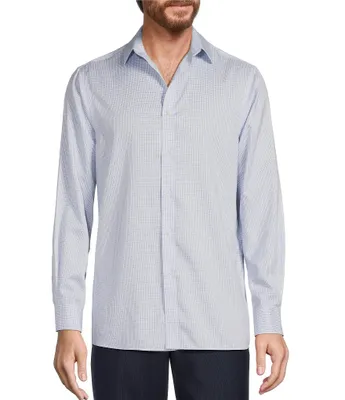 Hart Schaffner Marx State Street Essentials Mini Checked Spread Collar Sportshirt