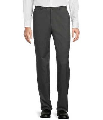 Hart Schaffner Marx Chicago Classic Fit Flat Front Solid Dress Pants