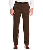 Hart Schaffner Marx Chicago Classic Fit Flat Front Solid Dress Pants