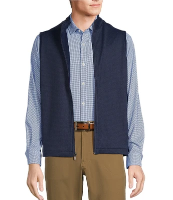 Hart Schaffner Marx The 1887 Club Collection Full-Zip Houndstooth Vest