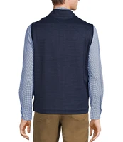 Hart Schaffner Marx The 1887 Club Collection Full-Zip Houndstooth Vest