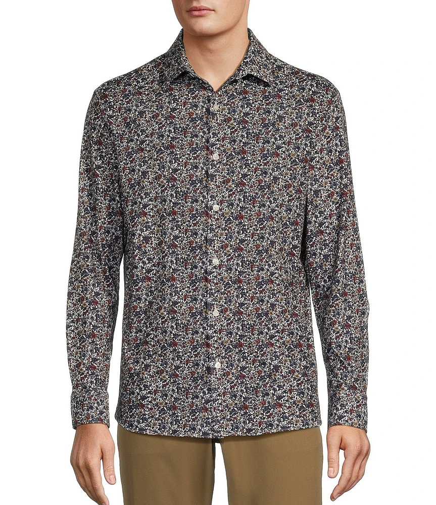 Hart Schaffner Marx The 1887 Club Collection Long Sleeve 4FLEX Mini Floral Sportshirt