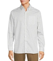 Hart Schaffner Marx The 1887 Club Collection Long Sleeve Button Down Collar Geo Print Sportshirt