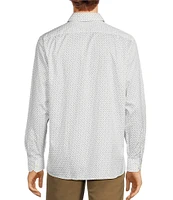 Hart Schaffner Marx The 1887 Club Collection Long Sleeve Button Down Collar Geo Print Sportshirt