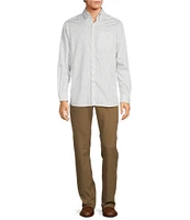 Hart Schaffner Marx The 1887 Club Collection Long Sleeve Button Down Collar Geo Print Sportshirt