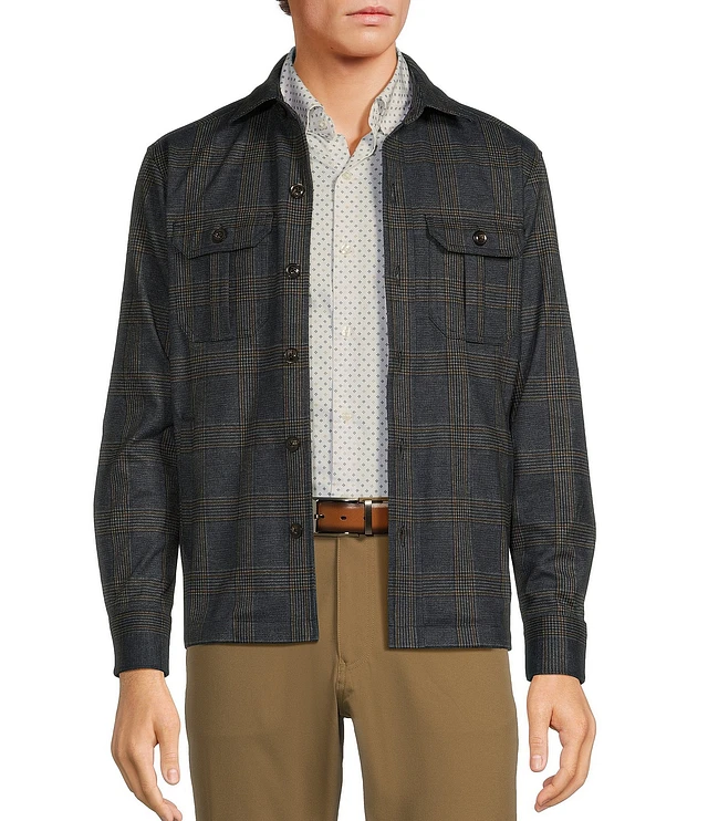 Hart Schaffner Marx The 1887 Club Collection Plaid Shirt Jacket | Liberty Center Hart Schaffner Marx The 1887 Club Collection Plaid Shirt Jacket | Liberty Center