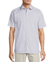 Hart Schaffner Marx The Blueprint Collection Long Sleeve Textured Woven Button Front Shirt