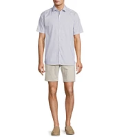 Hart Schaffner Marx The Blueprint Collection Long Sleeve Textured Woven Button Front Shirt