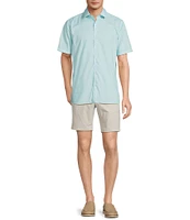 Hart Schaffner Marx The Blueprint Collection Long Sleeve Textured Woven Button Front Shirt