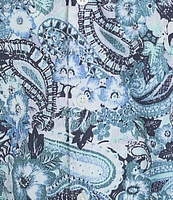 Hart Schaffner Marx The Blueprint Collection Short Sleeve Abstract Floral Button Front Shirt