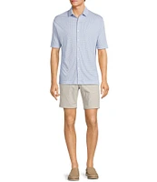 Hart Schaffner Marx The Blueprint Collection Short Sleeve Geo Print Shirt
