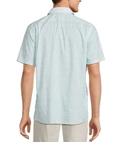 Hart Schaffner Marx The Blueprint Collection Short Sleeve Paisley Floral Button Front Shirt