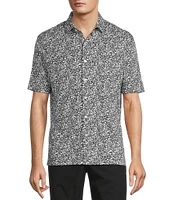 Hart Schaffner Marx The Blueprint Collection Short Sleeve Sketch Floral Print Shirt