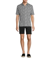 Hart Schaffner Marx The Blueprint Collection Short Sleeve Sketch Floral Print Shirt