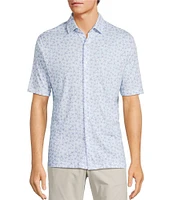 Hart Schaffner Marx The Blueprint Collection Short Sleeve Stipple Floral Print Shirt