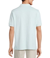 Hart Schaffner Marx The Blueprint Collection Short Sleeve Texture Johnny Collar Shirt