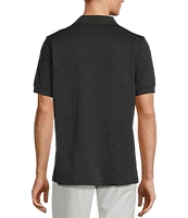 Hart Schaffner Marx The Blueprint Collection Short Sleeve Texture Johnny Collar Shirt