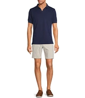 Hart Schaffner Marx The Blueprint Collection Short Sleeve Texture Johnny Collar Shirt