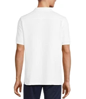 Hart Schaffner Marx The Blueprint Collection Short Sleeve Texture Johnny Collar Shirt