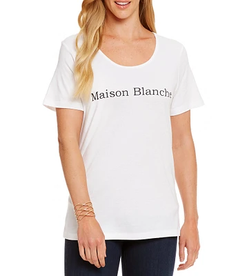Heritage #double;Maison Blanche#double; Logo Tee Shirt