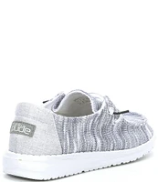 HEYDUDE Women's Wendy Sox Melange Stripe Washable Slip-Ons