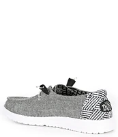 HEYDUDE Women's Wendy Chambray Woven Heel Slip-Ons