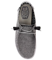 HEYDUDE Women's Wendy Chambray Woven Heel Slip-Ons