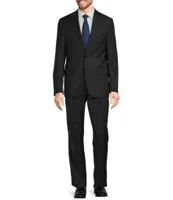 Hickey Freeman Classic Fit 2-Reverse Pleat Windowpane Pattern 2-Piece Suit