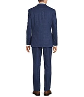 Hickey Freeman Classic Fit Flat Front Plaid 2 Piece Suit