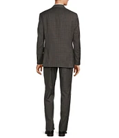 Hickey Freeman Classic Fit Flat Front Plaid Pattern 2-Piece Suit