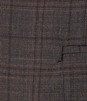 Hickey Freeman Classic Fit Flat Front Plaid Pattern 2-Piece Suit