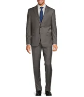 Hickey Freeman Classic Fit Flat Front Solid Pattern 2-Piece Suit