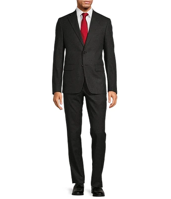 Hickey Freeman Classic Fit Flat Front Solid Wool 2-Piece Suit