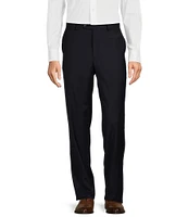 Hickey Freeman Classic Fit Flat Front Solid Dress Pants