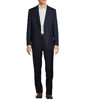 Hickey Freeman Classic Fit Flat Front Solid Dress Pants