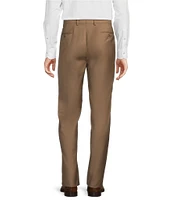 Hickey Freeman Classic Fit Flat Front Solid Dress Pants