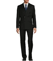 Hickey Freeman Classic Fit Flat Front Double-Breasted Solid Pattern 2-Piece Suit