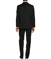 Hickey Freeman Classic Fit Flat Front Double-Breasted Solid Pattern 2-Piece Suit