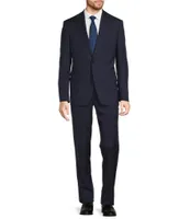 Hickey Freeman Classic Fit Flat Front Stripe Pattern 2-Piece Suit