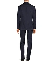 Hickey Freeman Classic Fit Flat Front Stripe Pattern 2-Piece Suit